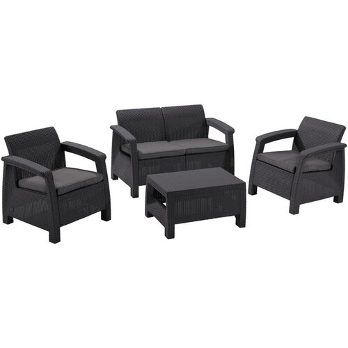 Keter Baštenski set Corfu II, PE-ratan, grafit CU 223204 Cene
