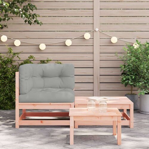 VidaXL Kutna vrtna sofa s jastucima i tabureom Slike