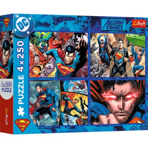 Puzzle 4x250 - Superman's Courage - Warner Superman Trefl 13340 Cijene