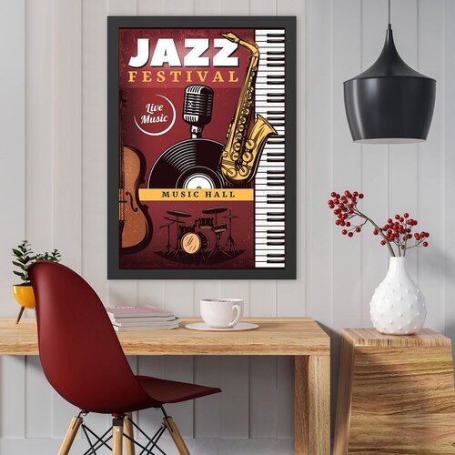 Wallity uramljena slika Jazz Festival, 35x45 cm Cene