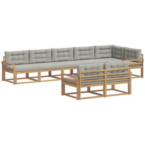 vidaXL Zunanja garnitura za sedenje 6 pcs Bela in svetlo siva, (5000282471) Cene