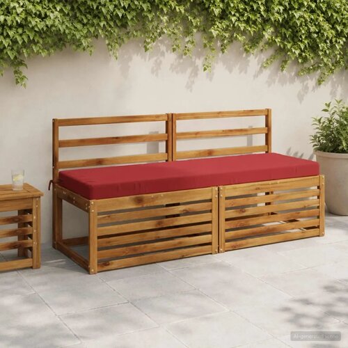  Jastučići za klupe - 2 dijela SOEST 2 kom. 100% poliester - boja crnog vina 140 x 50 x 8 cm Poliester Cijene