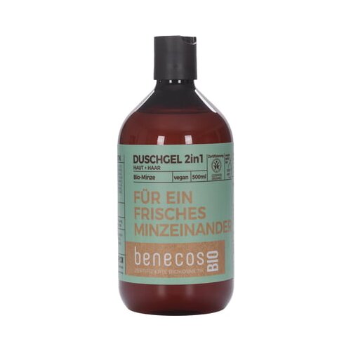 Benecos benecosBIO 2v1 gel za prhanje "Für Ein Frisches Minzeinander" - 500 ml Cene
