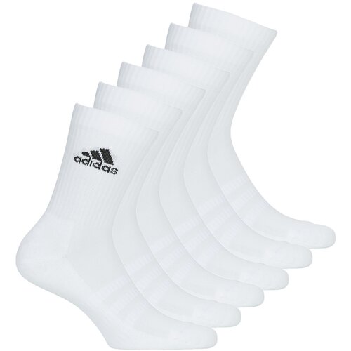Adidas &amp;Scaron;portne nogavice CUSH CRW PACK X6 Bela Slike