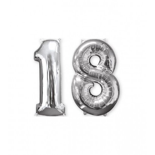 Amscan Balon srebreni broj 18 26&amp;quot; P56 3581401 Slike