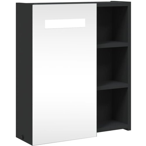Maison Chic Kopalni&amp;scaron;ka omarica - Kopalni&amp;scaron;ki kabinet z ogledalom z LED lučko črna 45x13x52 cm, (21794718) Slike