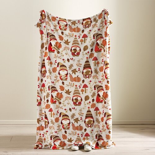 Catherine Lansfield Oranžna/rjava odeja iz mikropli&amp;scaron;a 130x170 cm Woodland Gonks &amp;ndash; Slike