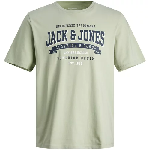 Jack & Jones Majica mornarska / pastelno zelena / bela