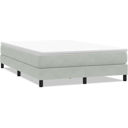 vidaXL Box spring postelja brez vzmetnico svetlo siva 160x210 cm žamet, (21792572) Cene