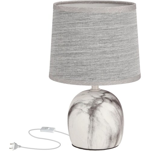 Candellux Lighting Svetlo siva namizna svetilka s tekstilnim senčnikom (višina 25 cm) Adelina – Cene