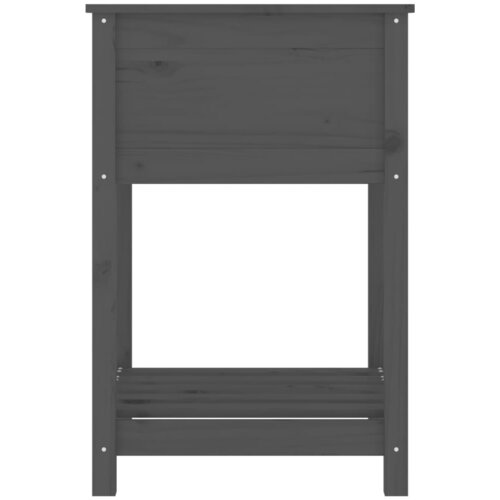  Sadilica s policom siva 54x54x81 cm od masivne borovine Slike