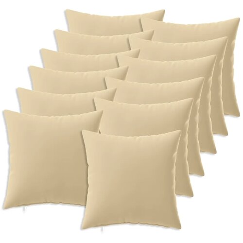  Presvlaka za jastuk 12 pcs HEERLEN Bež 50 x 50 cm Poliester - Bež 50 x 50 cm 12 Cene