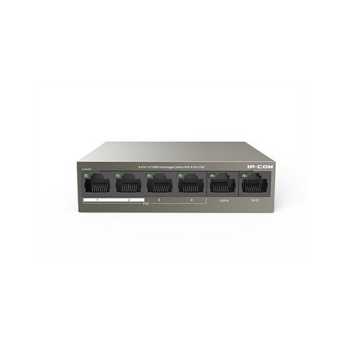 Tenda TEF1106P 4 63W LAN 6 Port 10 100 POE Switch RJ45 ports 4POE, Uplink, NVR Cene