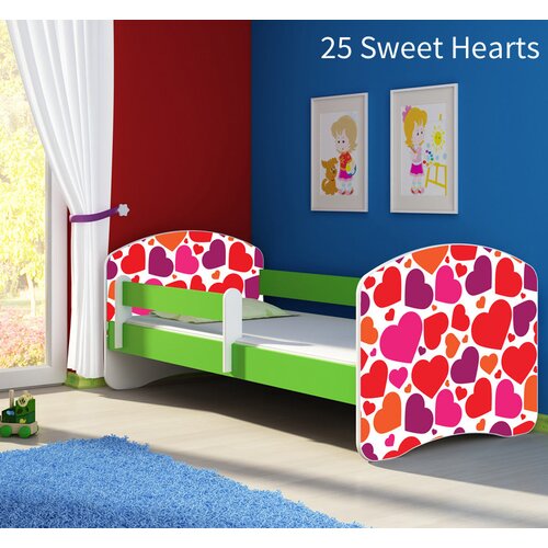  Otro&scaron;ka postelja ACMA z motivom, stranska zelena 160x80 cm 25 Sweet hearts Cene