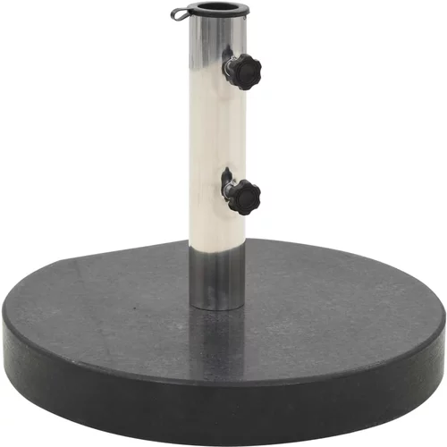 vidaXL Podstavek za senčnik granit 30 kg okrogel črn, (20611055)