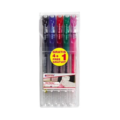  Gel roler E-2185 Crystaljelly 0,7mm, set 1/5 Edding sortirano Slike