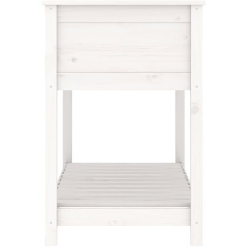  Sadilica s policom bijela 111,5x54x81 cm od masivne borovine Slike