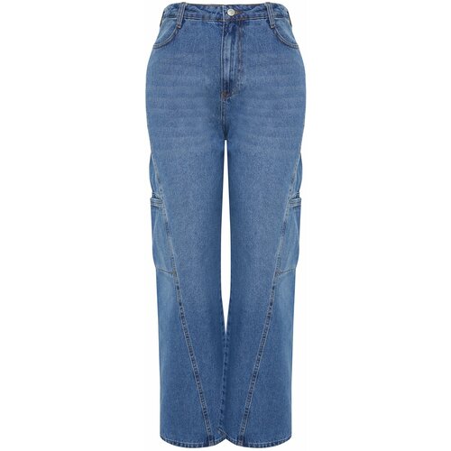 Trendyol Curve Light Blue Wide Cut Jeans Cene