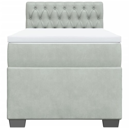Box spring krevet s madracem svjetlosivi 100x200 cm bar&amp;scaron;unasti Slike