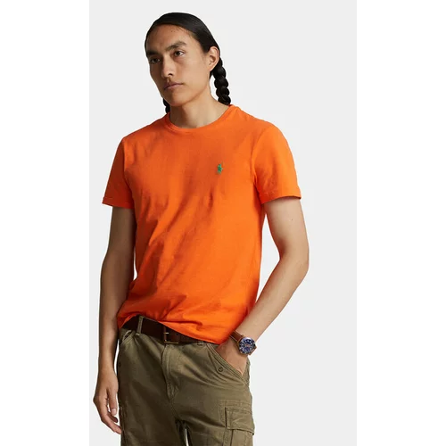 Polo Ralph Lauren Majica 710671438359 Oranžna Custom Slim Fit