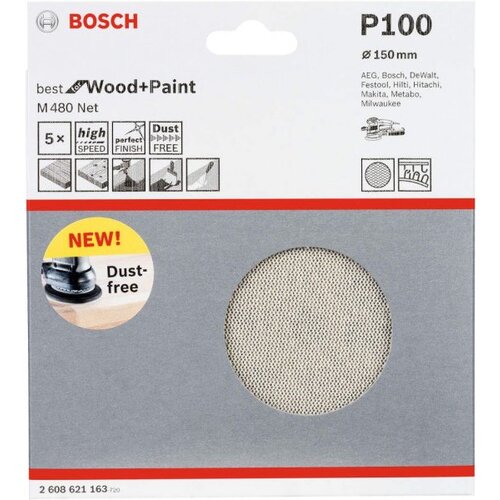 Bosch Accessories 2608621163 2608621163 ekscentrični brusni papir Granulacija 100 (Ø) 150 mm 5 St. Cijene