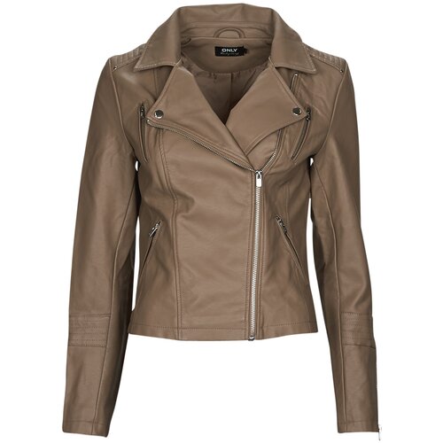 Only ONLGEMMA FAUX LEATHER BIKER Smeđa Slike