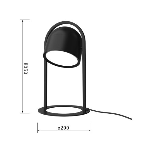 Wofi 8045-102 - LED dodirna stona lampa NIZZA, prigu&amp;scaron;iva LED/10,5W/230V, crna Slike