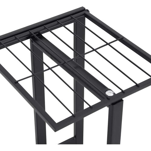  Stalak za cvijeće s 5 razina 43 x 22 x 98 cm crni metalni Slike