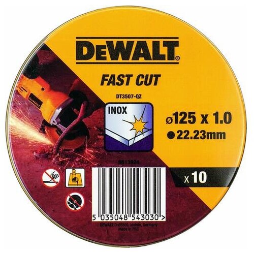 Dewalt rezalna plo&amp;scaron;ča za inox 125mm 10 kos DT3507 Slike