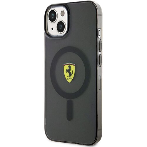 Ferrari FEHMP14SURKK IPHONE 14 / 15 / 13 6.1 BLACK/BLACK HARDCASE TRANSLUCENT MAGSAFE, (5000076823) Slike