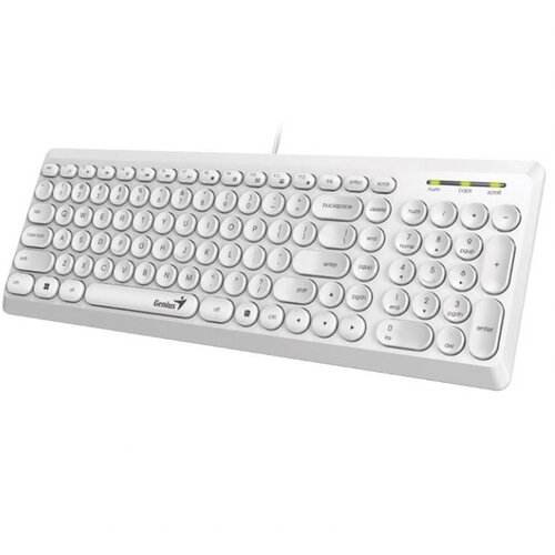  TIPKOVNICA USB SLIMSTAR Q200 GENIUS BELA Slike