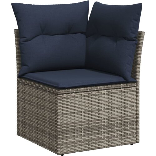vidaXL Vrtni kauč s jastukom Siva 62 x 62 x 69 cm poliratan - Siva kutna sofa Cijene