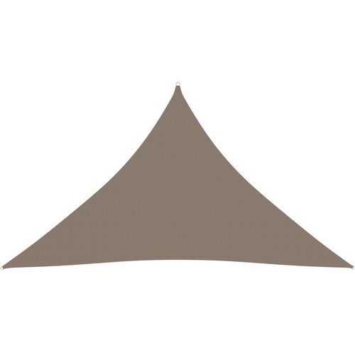 VidaXL Senčno jadro oksford blago trikotno 3,5x3,5x4,9 m taupe Slike