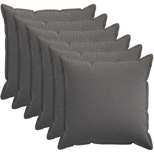  Presvlaka za jastuk 6 kom. HOUTEN Svjetlosiva 80 x 80 cm - Svjetlosiva 80 x 80 cm 6 Cijene