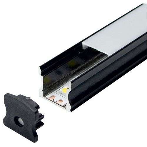 Mitea Lighting aluminijumski profil za led trake crni nadgradni set sa difuzorom 14.4x17.2x2000mm MA613-C Cene