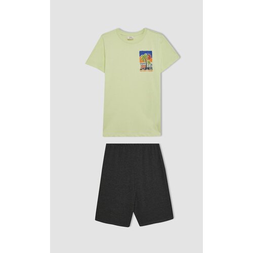 Defacto boy's Short Sleeve Pajama Set with Shorts Cene