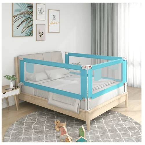  posteljno varovalo za malčke modro 190x25 cm blago