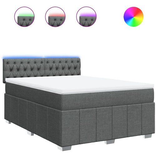 Maison Chic Box spring postelja - Vzmetna postelja z vzmetnico temno siva 160x200 cm blago SL11855, (21903981) Cene