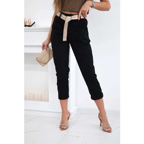 Kesi Włoski Punto trousers with belt black Cijene