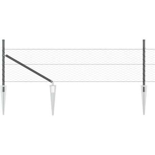 VidaXL Heksagonalna ograda Siva 0.8x100 m Čelik Slike
