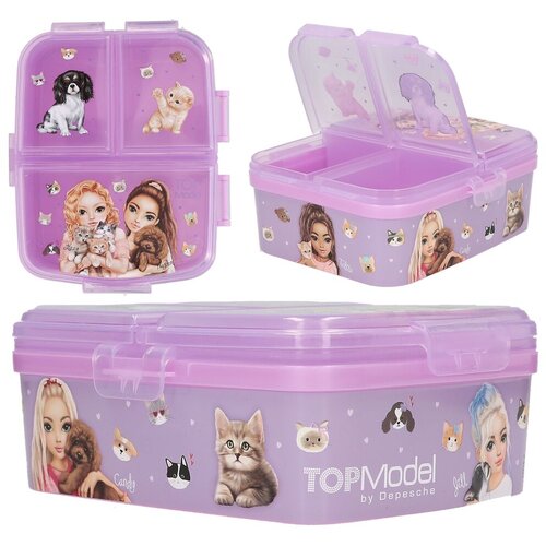 Top Model Kutija za ručak Kitty and Doggy, 6/1, Ljubičasta Slike