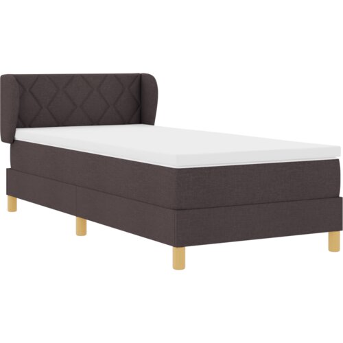  Kutna Postelja s Madracem Tamnosmeđa 90x200 cm Tkanina Slike