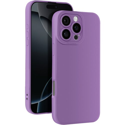 AVIZAR Ohišje za iPhone 16 Pro Silikonsko gladko zaščiteno ohišje za fotoaparat, Vijolična, (5000010115) Cene