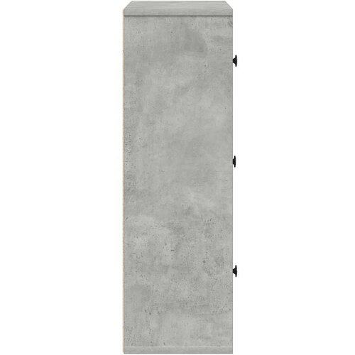 VidaXL Regal za knjige boja betona 60x24x76,5 cm konstruirano drvo Slike