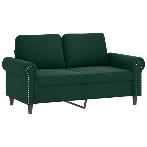 2-dijelni set sofa s jastucima tamnozeleni bar&amp;scaron;unasti Slike