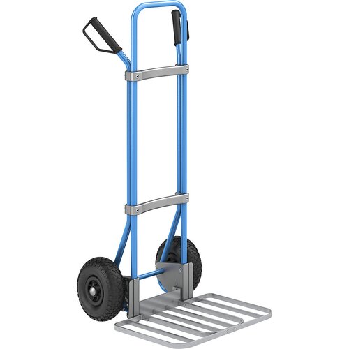 eurokraft pro voziček za prevoz vreč, modre barve, nakladalna površina za pakete šxg 430 x 450 mm, pocinkana izvedba, kolesa z zračnico Cene