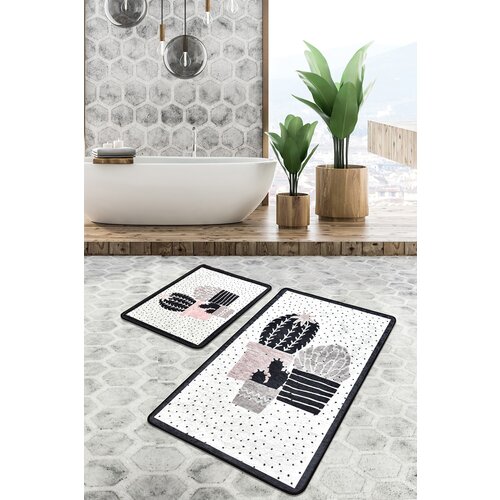 Conceptum Hypnose set 2 prostirke za kupatilo Crno-Beli Cene