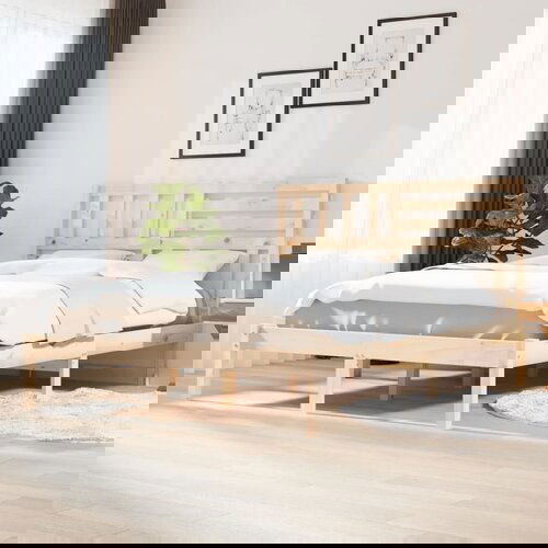 VidaXL Posteljni okvir iz trdne borovine 120x190 cm 4FT Slike