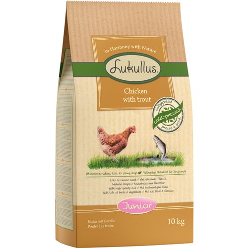 Lukullus Junior pi&amp;scaron;čanec in postrv - Varčno pakiranje: 2 x 10 kg Slike