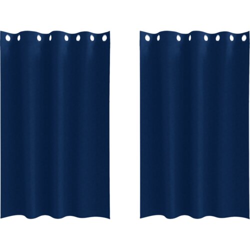 vidaXL Zavjese sa zavjesama 2 pcs Tamno plava 175 x 140 cm Poliester Cijene